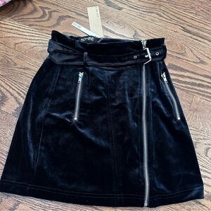 Velvet Moto Skirt NWT